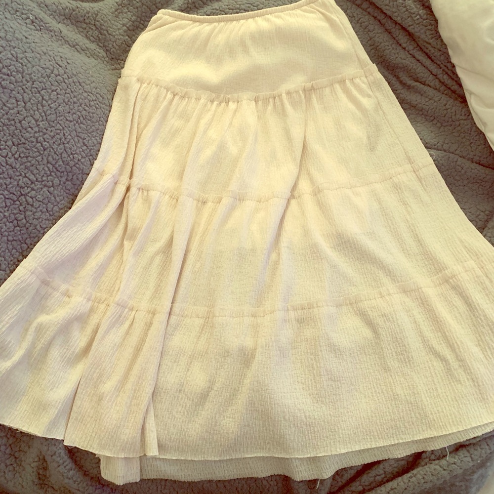 Rebound cream boho style skirt